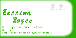 bettina mozes business card
