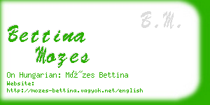 bettina mozes business card